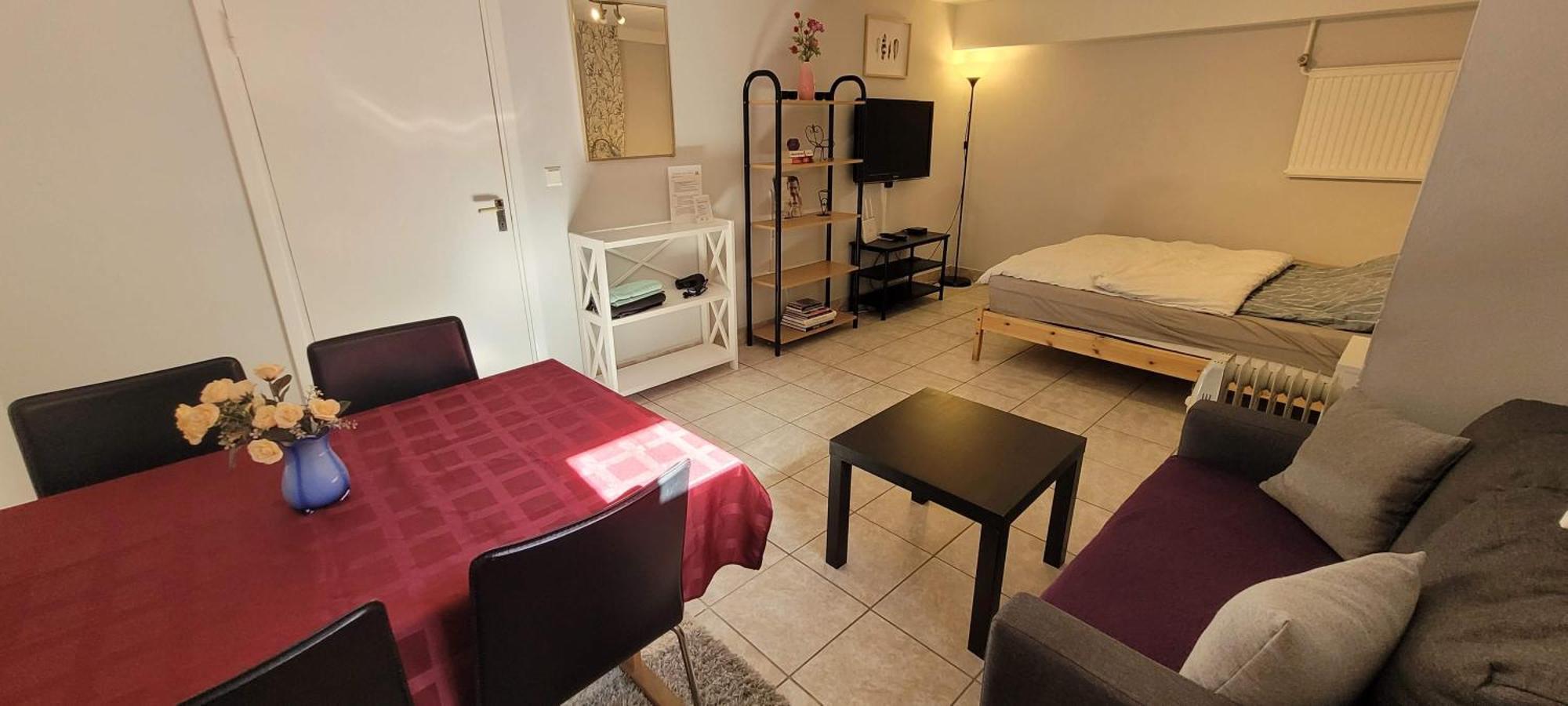 Lägenhet Spacious 110m2 2br Basement Retreat, Jacuzzi, Table Tennis & Garden Access